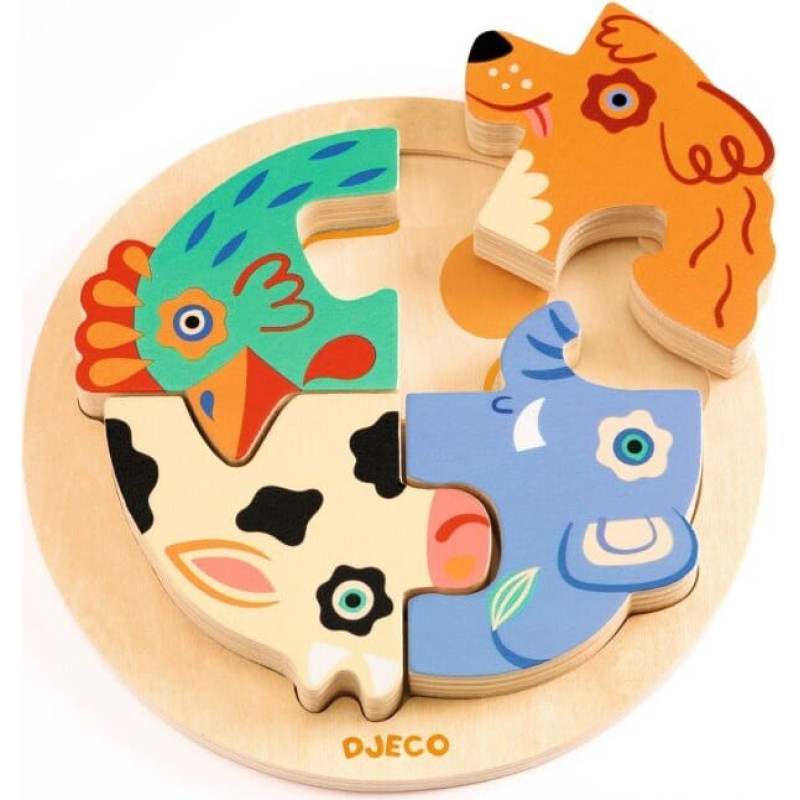 Djeco &Uuml;mmargune puidust pusle - Rondo Koer