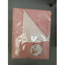 Duet Baby Blanket - 752- BOUCLA / MUSLIN - print - DARK PINK - size 80x90 cm