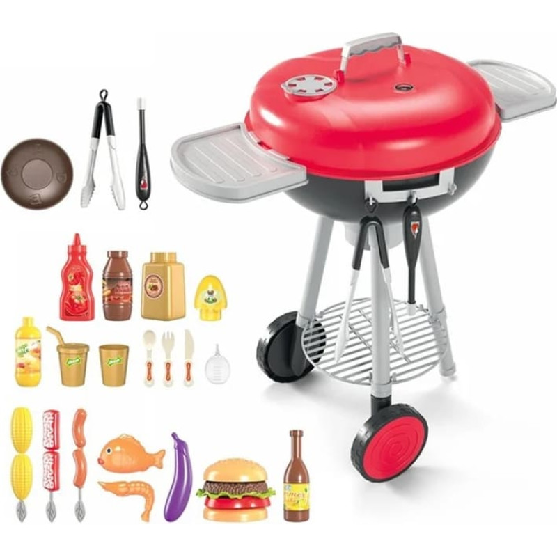 Mängugrill heli, valgusega ja aksessuaaridega