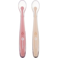 Petite&Mars 728126 Zestaw 2 silikonowych łyżeczek z etui Take&Match