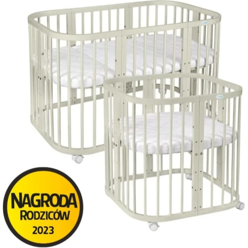 Waldin 7-ühes puidust ümberkujundatav beebivoodi madratsiga, Olive
