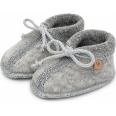 Buciki dziecięce wełniane Nevada 6-12m grey