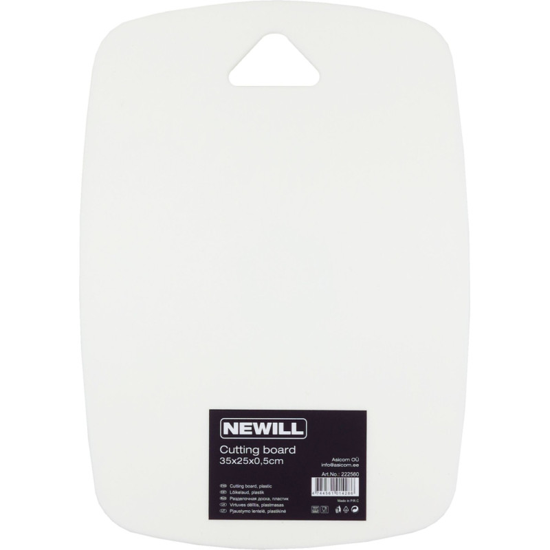 Newill Griešanas dēlītis plastmasas 35 x 25 x 0.5 cm balts