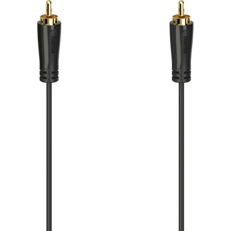 Hama 00205148 Video Cable, RCA plug - RCA plug, gold-plated 1.5m