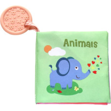 Educational cloth book with teether Animals