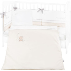 Bedding set with embroidery 6pcs 70/140 Dream Big Beige