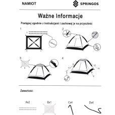 Springos 2-kohaline sinine matkatelk koos sääsevõrgu ja UV-filtriga Springos PT007