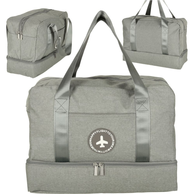 Ceļojumu soma rokas bagāžai 39 x 18 x 30 cm pelēka