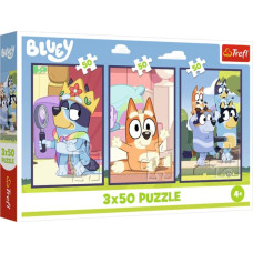 Trefl 34890 Puzzle 3x50 Rodzina Bluey