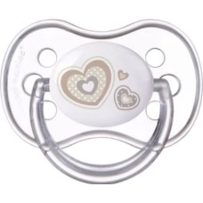 Canpol 22/562 Smoczek uspokajający silikonowy okrągły 0-6 m-cy Newborn baby beżowy