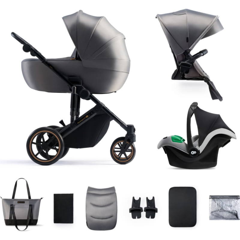 Kinderkraft universaalne jalutuskäru 3in1 PRIME 2 3IN1 MINK PRO SHADOW GREY, KSPRIM02GRY300I