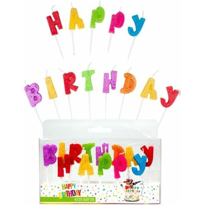 Trendhaus Birthday Fun - Küünlad sädelusega - Happy Birthday!