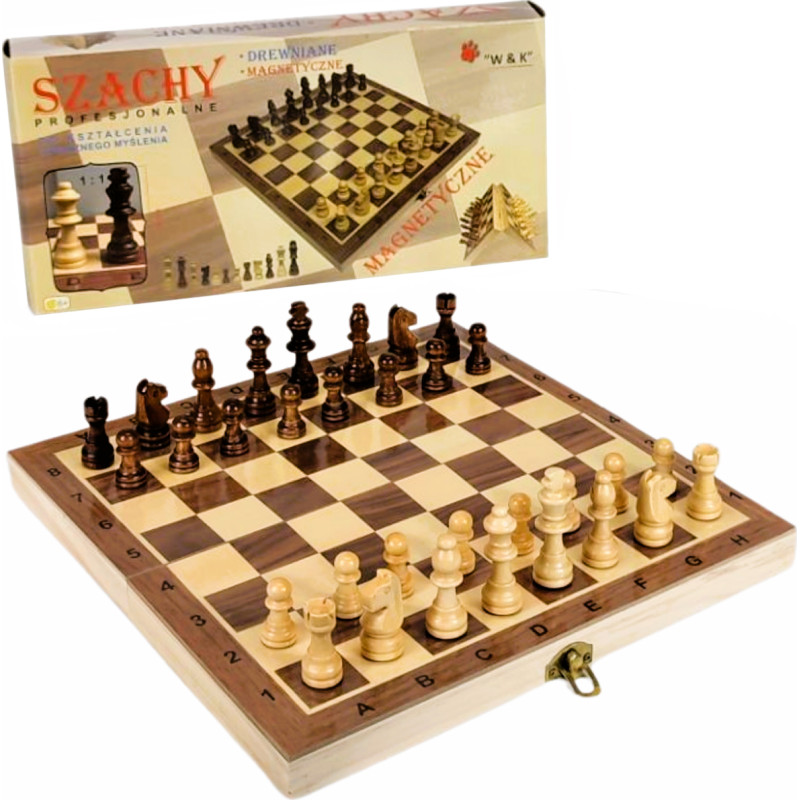 GRA SZACHY DREWNIANE MAGNETYCZNE