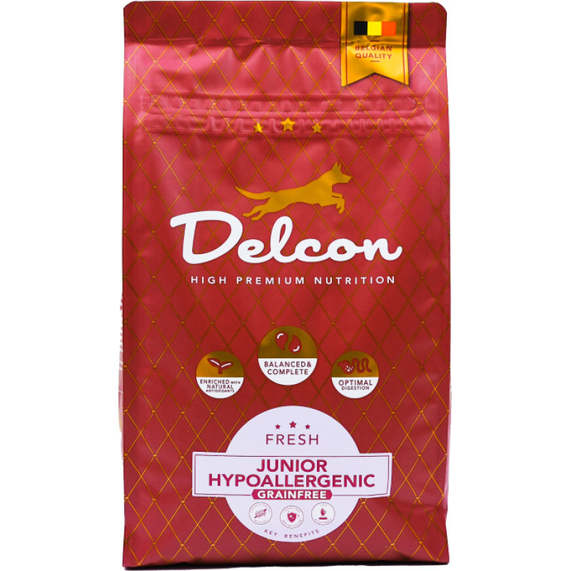 Delcon Toit noortele koertele JUNIOR HYPOALLERGENIC / 3 kg