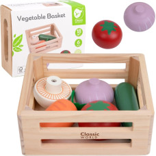 Classic World Zestaw Drewnianych Warzyw w Koszyku 6 el.