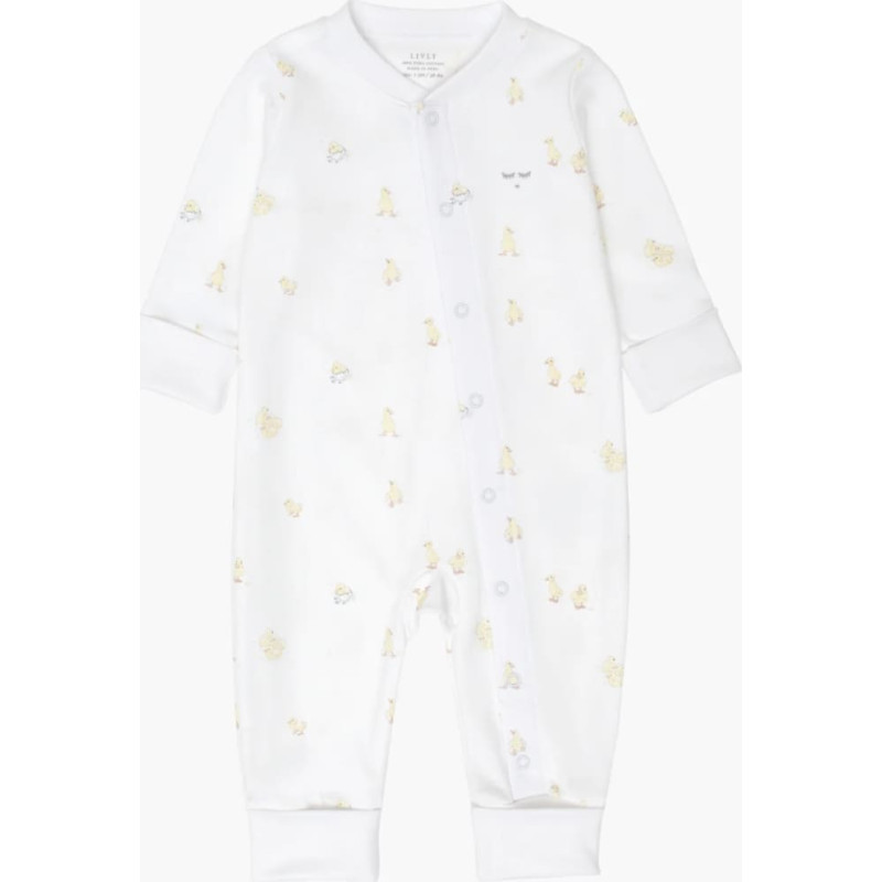 Livly Clothing Rāpulis Livly Ducklings Overall White