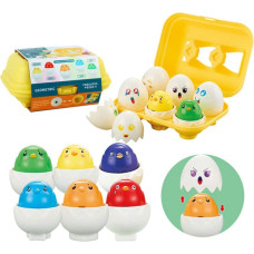 Woopie Układanka Sorter Montessori Dopasuj Kształty Wesołe Kurczaczki Jajka 6szt