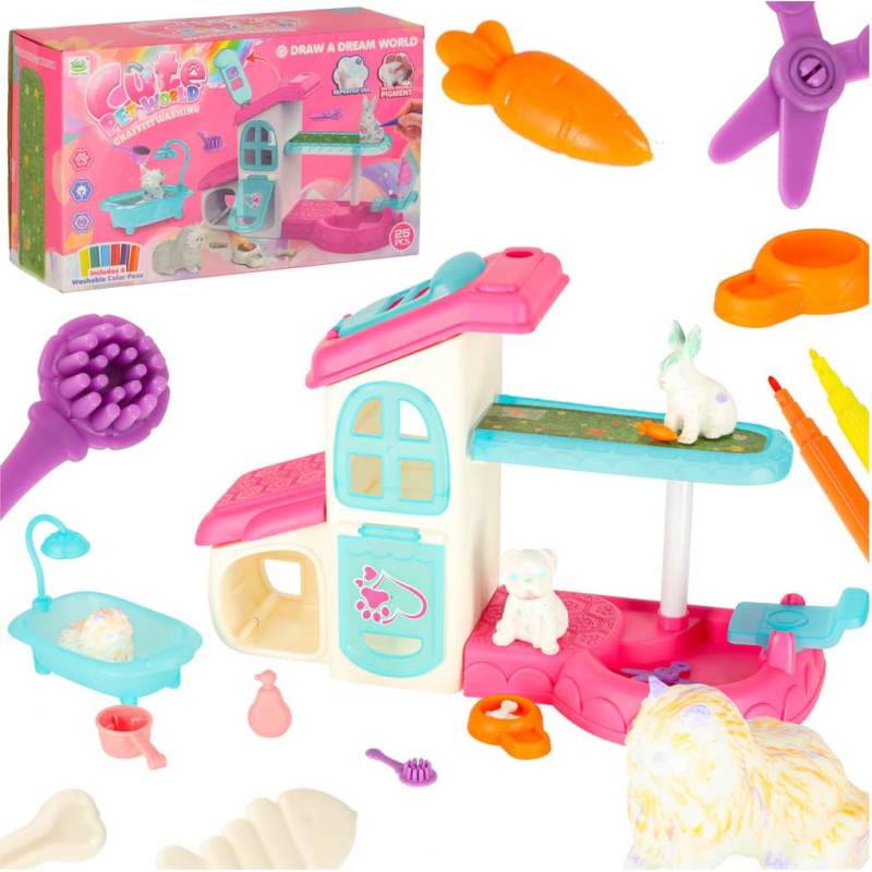 Lemmikloomade hotell–SPA-maja koertele ja kassidele, komplektā 26 aksessuaari