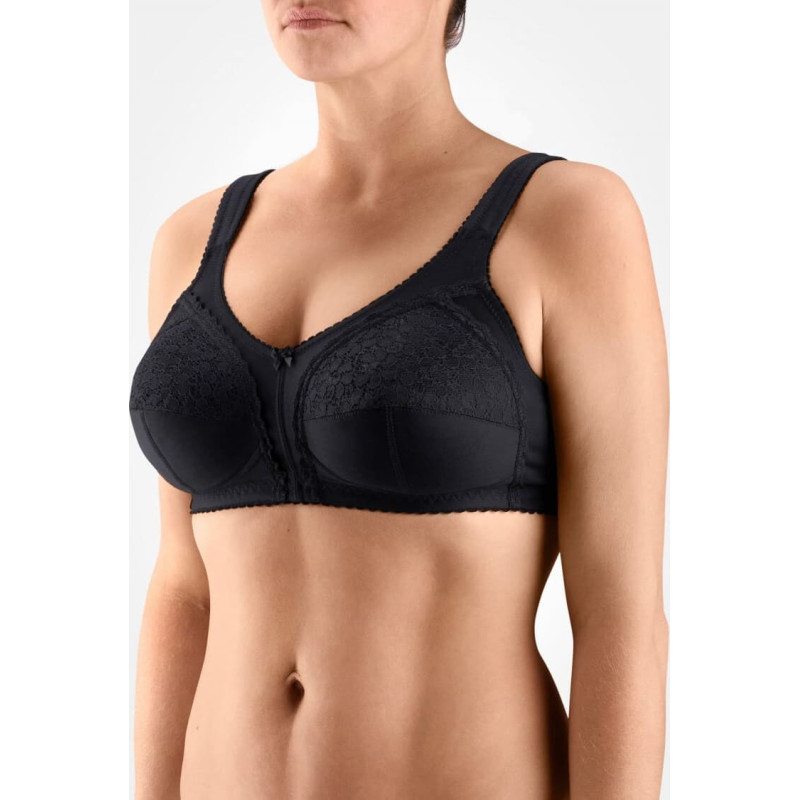 Tonus Elast 0407-02 Sofija Elastic medical-rehabilitation bra Black N3 (DD85)