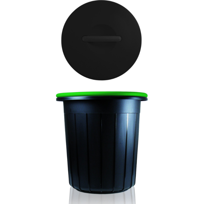 Gio`style Atkritumu tvertne Eco solution 16L 33x33x33,5cm tum&scaron;i pelēka/zaļa