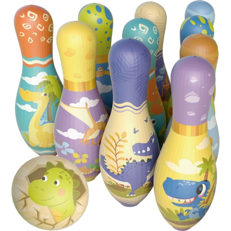 Woopie osavusmäng – dinosauruste bowlingukomplekt, 12 osa