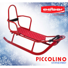Adbor PICCOLINO sled with backrest, red