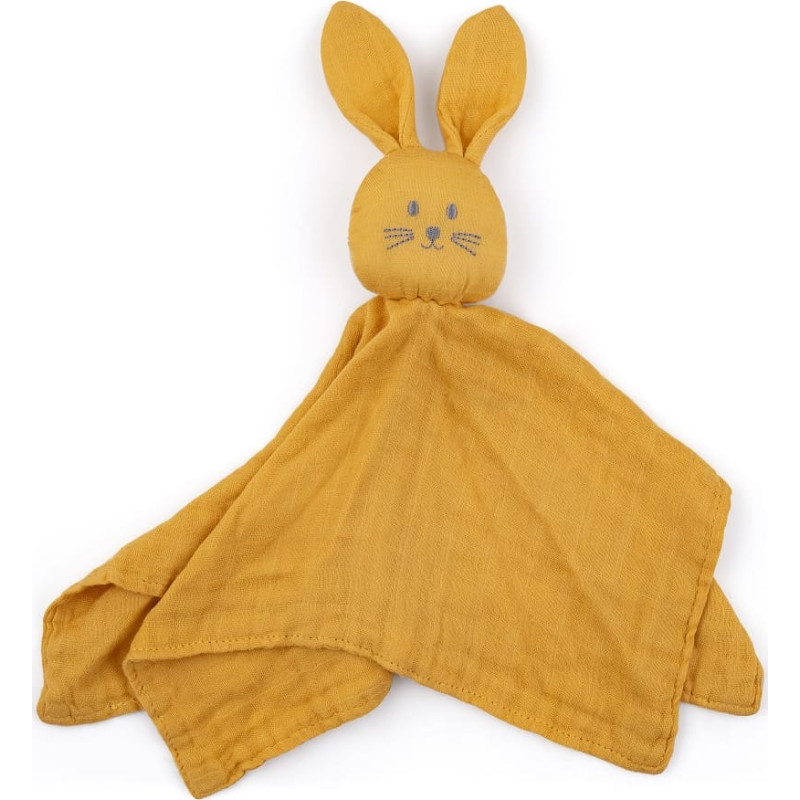 Petite&Mars 416819 Bambusowa muślinowa przytulanka Hugo Intense Ochre