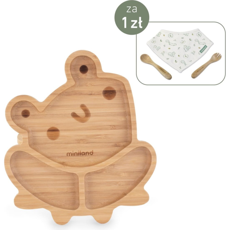 Miniland WOODEN PLATE FROG FSC 100%