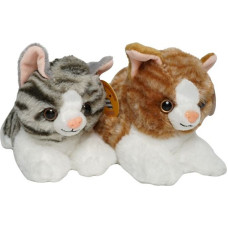 KOT PRĘGOWANY LEŻĄCY Z DŹWIĘKIEM 2 KOLOR