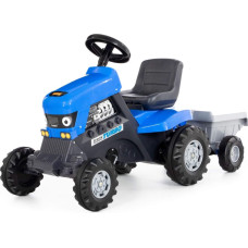 Polesie Pedal tractor with trailer, blue 84637
