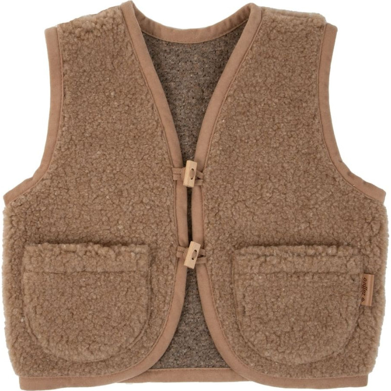 Wool baby vest Nevada 86/92 brown