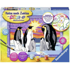 Ravensburger Paint by numbers Glitter 18x24 cm Penguins