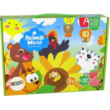 Lean- Bilde-puzle 100 el. ANIMALS 70413