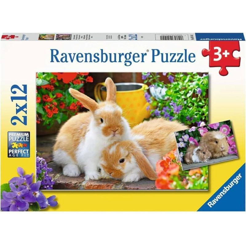 Ravensburger Puzzle 2x12 pcs Little Cuddle
