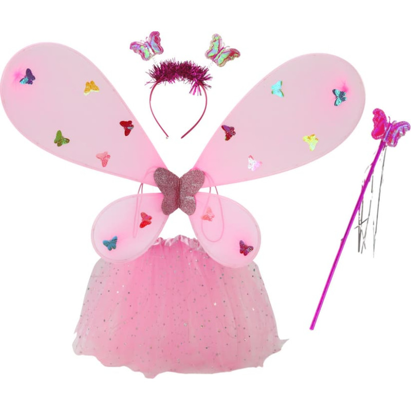 Haldjatiivad, seelik ja aksessuaarid helendav, roosa