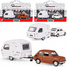 FIAT 126P PRZYCZEPA NIEWIADÓW KAMP. 1:43