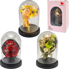 WIECZNY KWIAT BUKIET RÓŻ PODŚWIETLANY