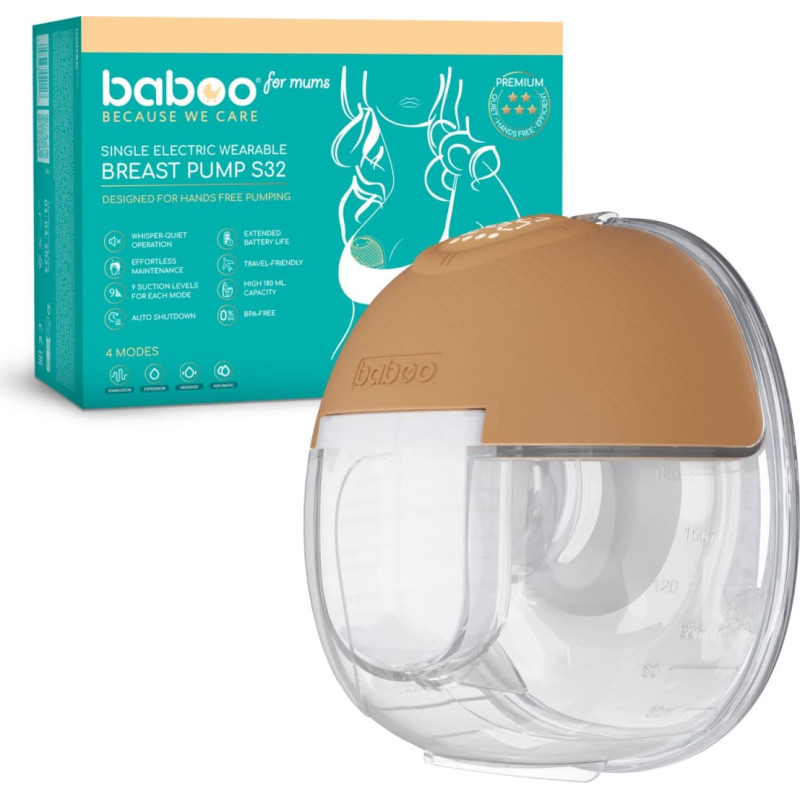 Baboo Portable Hands-Free Wireless Electric Breast Pump