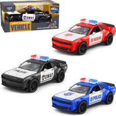 AUTO POLICYJNE ŚWIATŁO DŹWIĘK 3 WZORY