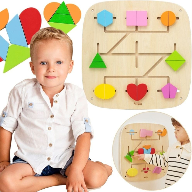 Viga Wall Activity Panel with 16 Movable Elements