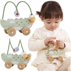 Viga Bead Maze on Wheels - Crocodile 12M+