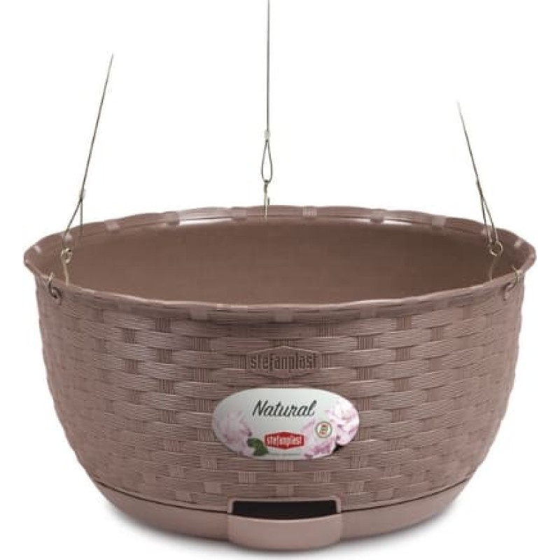 Stefanplast Puķu pods piekarināms Natural &Oslash;30x14,5cm brūns