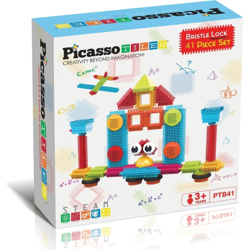 Picasso Tiles Magnētiskais konstruktors Hedgehog bloki 41 detaļa, PTB41