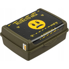 Keeeper Pārtikas uzglabā&scaron;anas trauks deco-click-box midi 1L Carla "Emoji Danger" 17x13x7cm olīvu krāsā