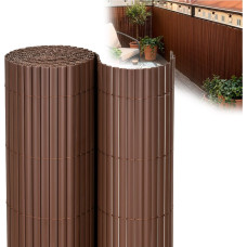 Springos PVC-kattega maskeerimismatt 400x100 cm r&otilde;dule, terrassile, aiale, pruun