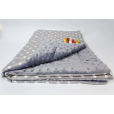 Ankras Sedziņa divpusēja MINKY Dots grey-grey 75х100 cm