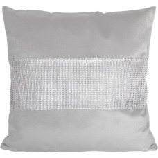 CUSHION COVER 40X40CM RHINESTONES P4040/CYR/JS VELVET LIGHT GREY