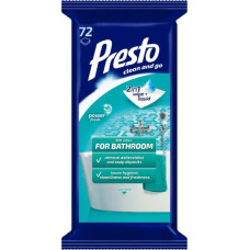 Presto Mitrās salvetes vannas istabai 72 gab.