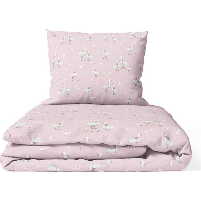 Ankras 2pcs bedding set 35/100 40/60 pink geese