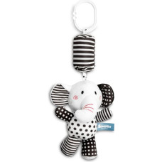 Sensillo BLACK & WHITE stroller pendant, ELEPHANT